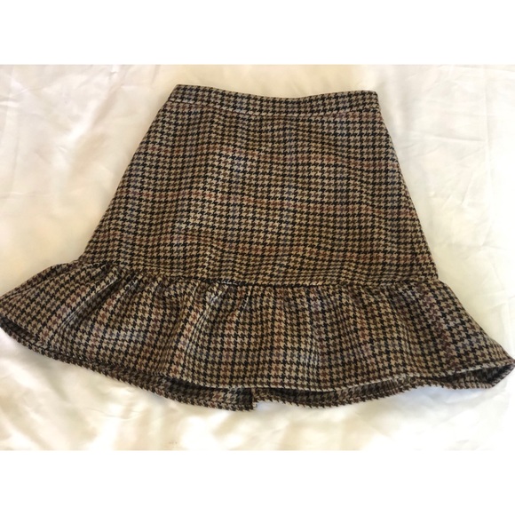 J. Crew || Houndstooth flounce mini skirt - Picture 1 of 8